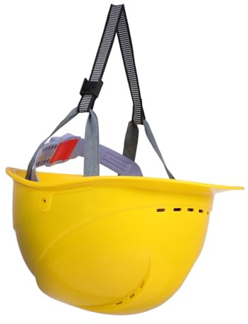 DOITOOL Gelber Bauhelm Aus Aufprallschutz Belüftetes Design Für Komfort Schutzhelm Für Erwachsene Robust Und Langlebig Für Bauarbeiten