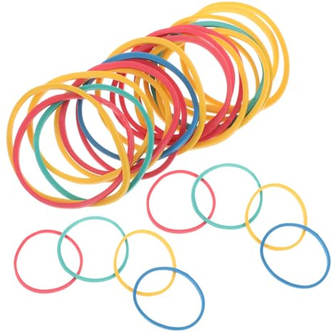 HONITANO 60 Pezzi Elastici Colorati in Gomma Fasce Elastiche Resistenti e Morbide per Scuola e Casa per Organizzazione e Attività Creative