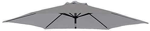 Green Bay 3m/8 Arms Replacement Parasol Garden Patio Umbrella Fabric Canopy Cover (Grey)