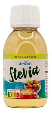 Steviola Stevia Fluid Süßungsmittel Vanille | Vanille-Süße für Speisen und Getränke | Vegan und natürlich | 125ml
