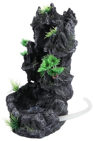 ORFOFE 1Stk grosser Fisch Aquarienberg Bad Waterfall Decoration Resin Decoration Ornament Harzhandwerk Dekorationen für Aquarien Regenwaldbecken schmücken Kunsthandwerk