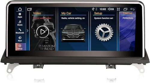 Erisin 10.25 Android 14 8-Kern 4GB RAM+64GB ROM Autoradio GPS Navi für BMW X5 E70 X6 E71 CIC System Unterstützt IPS Screen iDrive OEM Radio Bluetooth 5.0 CarPlay Android Auto Canbus DAB+ DSP WiFi