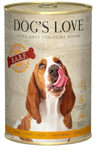 Dog'S Love Barf-tillskott för hundar | olika smaker | 6 x 400 Gr (6 x kalkon)