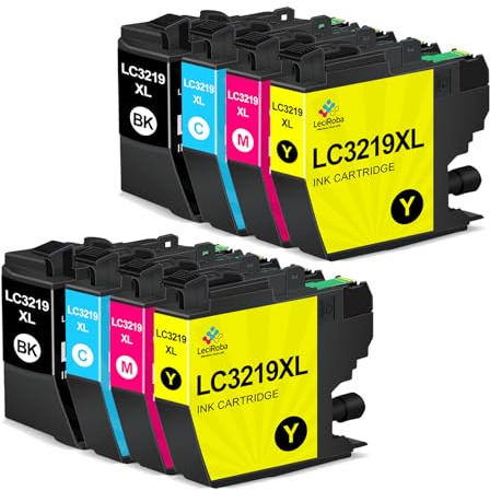 LeciRoba Lot de 8 cartouches d'encre LC3219XL pour brother LC3219XL et brother LC3217 pour imprimantes mfc J5330DW, J6530DW, J6930DW, J5335DW, J5730DW, J6935DW