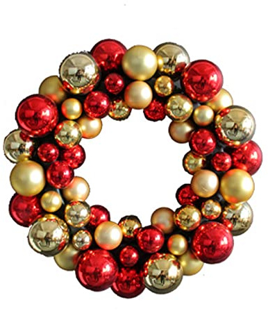 Weihnachtskranz, 35 cm, bunte Kugel, dekorativer Anhänger für Urlaub, Einkaufszentrum, Dekoration