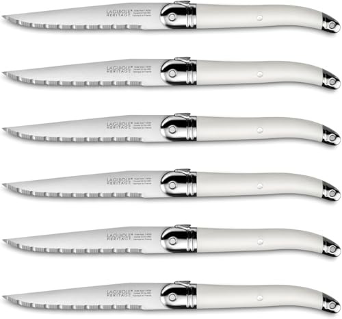 Coffret de 6 couteaux Access- Laguiole Héritage - Made In France (Blanc)