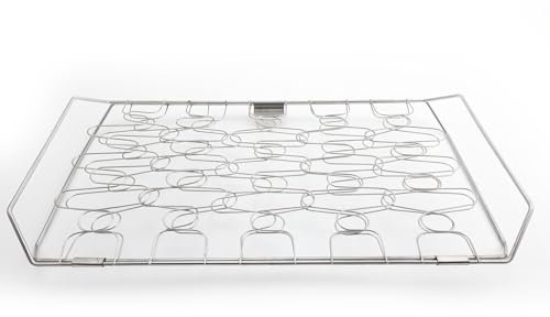 diloy Home Cestello Griglia per Pesce e Verdure, Griglia Flessibile in Acciaio Inox, Doppia Griglia per Barbecue, Facile da Girare, Lavabile in Lavastoviglie, 45 x 26 cm