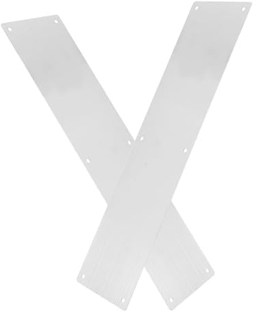 DIYEAH Plaque Porte en Acier Inoxydable Argenté Protection Bas de Porte Métallique Élégante et Décorative Installation Facile Intérieures et Extérieures