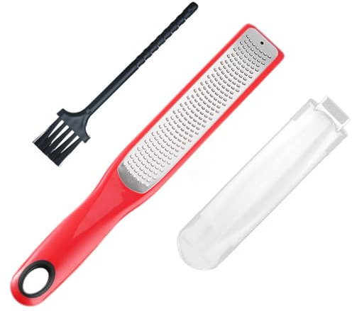 Rallador de limón de acero inoxidable, rallador para rallar limón, herramienta de cepillado para rallar cítricos, utensilio de cocina para rallar finamente ajo, jengibre y nuez moscada