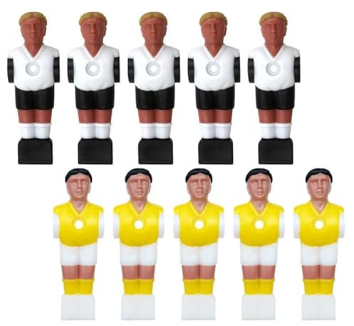 JOINPAYA Foosballspieler Statue 10 Stück Aus Harz Ersatzteile Für Tischkicker Kompatibel Mit Standard Foosball Tischfußball Zubehör Robuste Fußballspieler Figuren Für Spieltisch