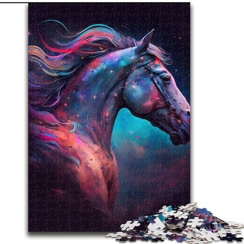 Puzzle für Erwachsene mit 1000 Teilen, Motiv: Pferde, unmögliches Puzzle für Erwachsene, Geschenkidee für die Feiertage, humorvolle Kunstwerke, detaillierte Kunstwerke (Größe 26x38cm)