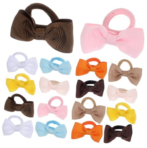 Beaupretty 18stücke Haargummis Mit Schleife Für Mädchen Und Kleinkinder Aus Robustem Polyester Für Mittellanges Bis Langes Haar Für Alltag Und Partys