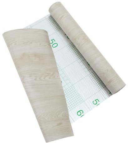 SEWACC Self Adhesive PVC Flooring Roll Thick Floor Sticker with Slip Surface Easy Installation Peel and Stick Effect Floor Decoration for Living and High Traffic Areas