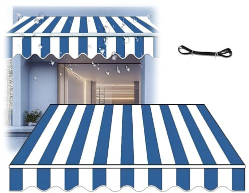 Tessuto di Ricambio per Tende da Sole Retrattile, Telo di Ricambio, per Patio, Balcone, Esterno, Giardino(13x8ft/400x250cm)