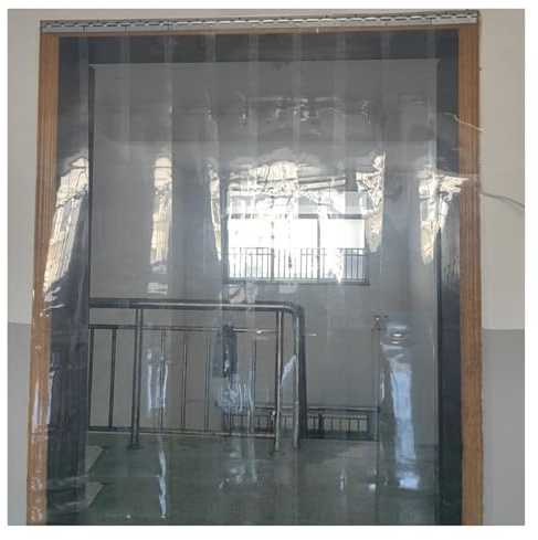 LINGDSWULING Lamellenvorhang Transparent Transparent Streifenvorhang Lamellenvorhang Lamellen Streifen/Windschutz für Zimmer Läden Shops Stallvorhang(41.34x102.36in/1.05x2.6m)