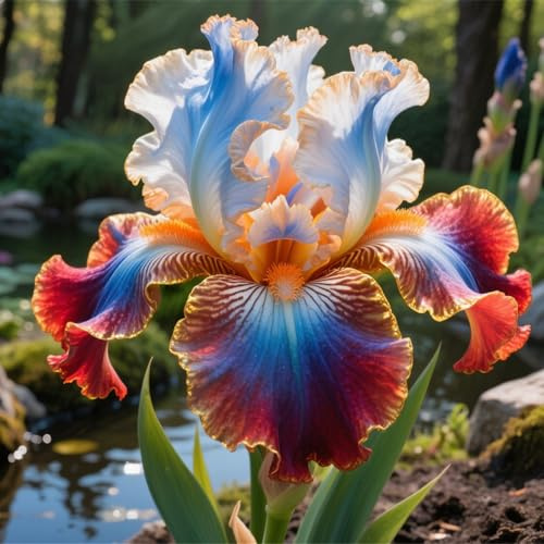 2024 Winterhart pflanzen,Mysteriöse magische Glühbirne,Mehrjährige Blumenzwiebel ist winterhart,Schwertlilie Iris Pflanzen,Species-3 Schwertlilie Zwiebeln-J