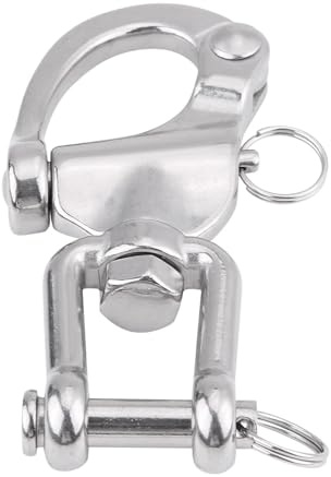 TARSHYRY Snap Shackle, Swivel Hook, 316 Stainless Steel, Heavy Duty Swivel Snap Shackle with Pin for Sailboat Spinnaker Halyard (128mm)