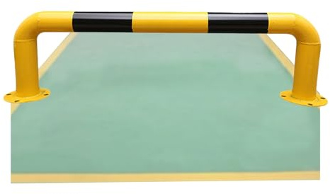 U-förmiger Parkplatzstopper, Abgerundete Kanten, LKW-Parkschutzbarriere, Gut Sichtbare Werkstatt-Schutzplanke, Rohrstärke 0,15 Cm(150x30cm)