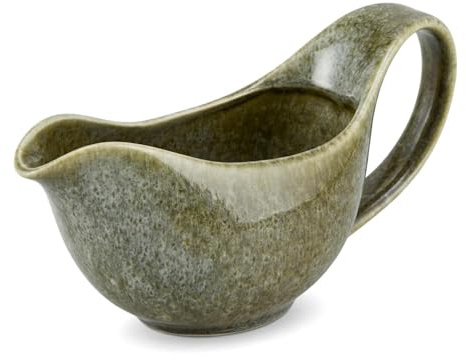 Elegant Ceramic Gravy Boat with Anti drip Nozzle and Heat-Resistant Handle, Perfect for Sunday Lunch and Holiday Dining