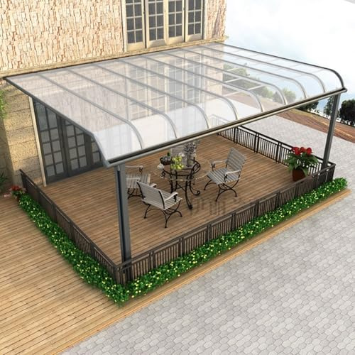 Klare Polycarbonatplatten Kunststoff Dachplatte Gewächshausplatten Schlagfestes PC Platten Stabil und Robust Lässt Sich Leicht EIN Bauen Zum BAU Einer Terrassentrennwand(Off-White,60x200cm)