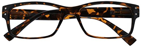 La Compañía Gafas De Lectura Hombres Marrón Carey Grande Estilo Diseñador Lectores Bisagras Resorte R11-2 +2,50