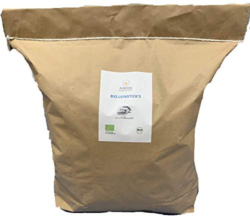 Bio Leinpresskuchen als Stick's | 5kg | ideal zur Ergänzung für Pferde oder als Leckerli | mit Öko-Strom in Niedersachsen hergestellt