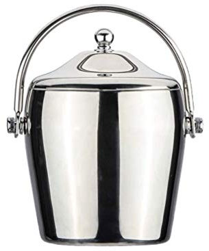 SMSOM EIS-Eimer mit Deckel, isoliertes Edelstahl Doppelwand Halten Sie EIS froh, länger und lebensmittelfrisch, Chiller Bin-Korb für Partys, BBQ & Buffet, 2L (Color : Polish, Size : 1L)