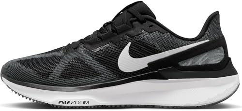NIKE Herren AIR Zoom Structure 25 Sneaker, Black/White-Iron Grey, 44 EU