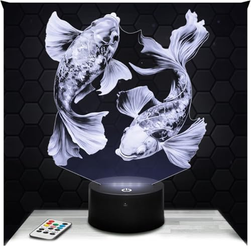 Lampephoto.fr - Carp 3D Lamp Decoration Animal Fish Japanese Garden, Gift idea for Men and Women, Carpe Adult Night Light, Bedroom Decoration. Original Christmas, Gift idea for Men and Women TOP