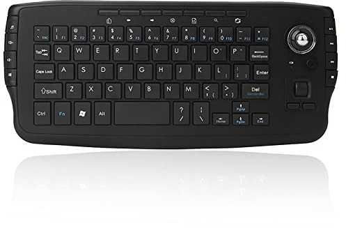 Sunydog E30 2.4GHz Wireless Keyboard with Trackball Mouse Scroll Wheel Remote Control for Android TV BOX Smart TV PC Notebook Black