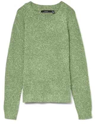 Vero Moda VMDOFFY LS O-Cuello Blouse GA Noos 10201022, Forest Shade/Detail:Melange, M