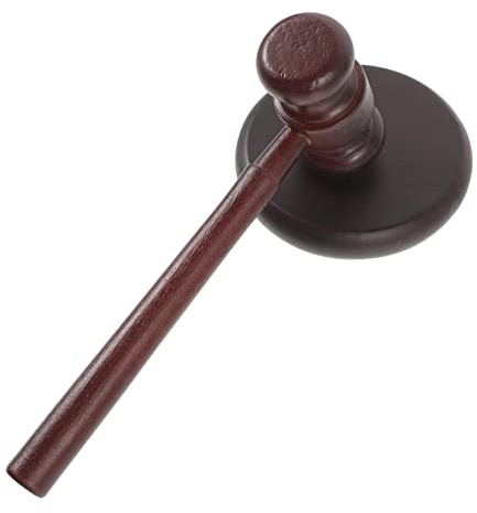 EXCEART 1 Set Judge Hammer Block Judge Costume Accessories Law Graduate Gavel and Sound Block Court Gavel Law Gavel Lobster Mallet Court Hammers Ornaments Wooden Gavel Set with Block