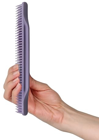 Allegro Combs 3-Row Detangling Comb, Wide Tooth Curl Defining Brush, Perfect for Women Curly Hair Stylists, Curl Defining Comb, Made In The USA, Lavender (#70, 1 Piece)