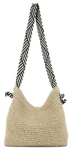 Syrads Straw Handbags Purses Crossbody Pocket Bag Casual Woven Beach Bags Summer Tote Bags