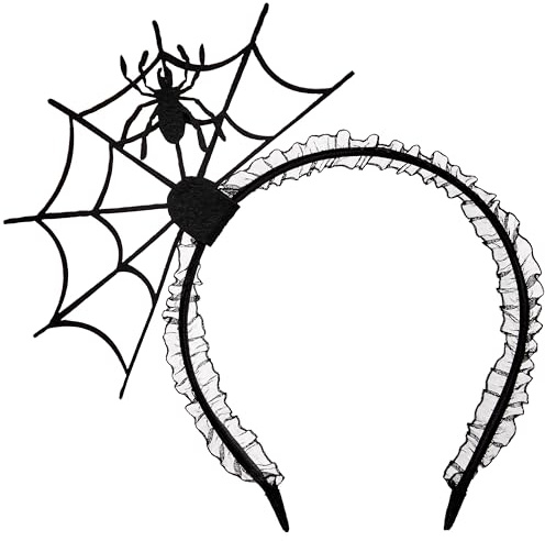 Spooktacular Creations Halloween-Spinnennetz-Haarreifen, Cosplay-Maskerade-Spinnen-Stirnband neuartige Spinnennetz-Spinnen-Stirnbänder für Kinder und Erwachsene Halloween-Kostüm Party Anzieh