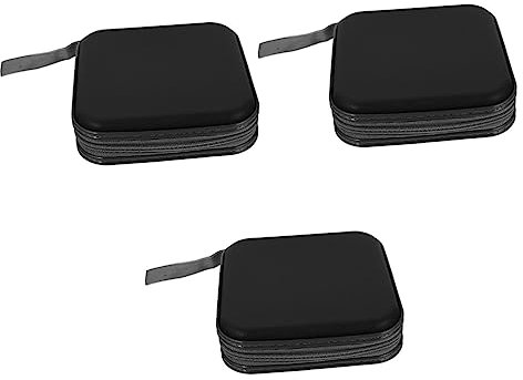 Garneck 3 Stück 40 CD Hüllen CD Aufbewahrungstasche DVD Aufbewahrungsmappe CD Aufbewahrungstasche CD Halter Tasche CD Aufbewahrungstasche DVD Organizer CD Halter Tasche CD