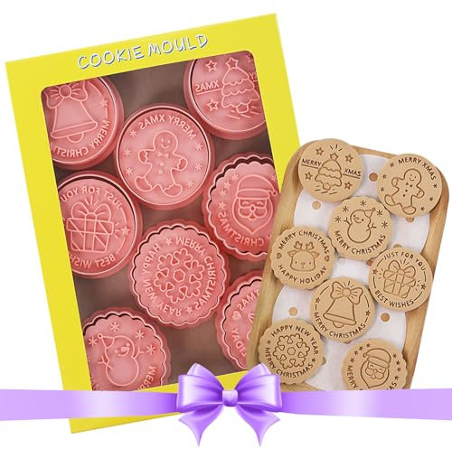 Lot de 8 emporte-pièces de Noël, emporte-pièces pour biscuits, fondants, moules à biscuits pour enfants, moules à cookies