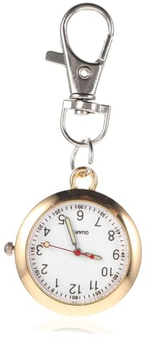 LIFKOME Krankenschwester Uhr Taschenuhr-Schlüsselanhänger zeitliche Koordinierung kinderuhren Armbanduhr Kinder Schlüsselbund Anstecknadeln für Rucksäcke Uhren für Kinder Ansteckuhr