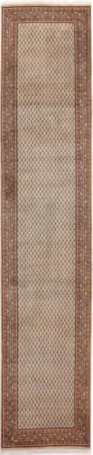 Nain Trading Sarough Mir 86x401 Handgeknüpft Orientteppich Läufer Teppich Wolle Indien
