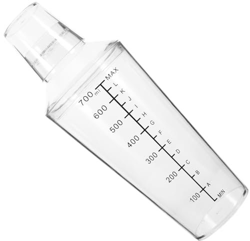 Cabilock Shaker Trasparente Bilancia Per Cocktail Tè Al Latte e Bevande Contenitore Per Mescolare Liquidi Facile Da Usare e Pulire Portatile Per Bar e Uso Domestico