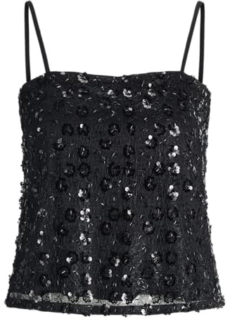 JACK & JONES Jxdream WVN Haut à Paillettes, Noir, XS