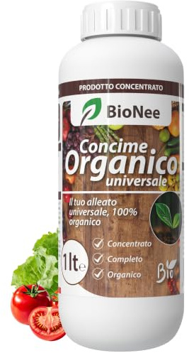 Concime Universale Organico Liquido – Ricco di Aminoacidi – Uso Radicale e Fogliare – Consentito in Agricoltura Biologica – Nutriente per Piante Vigorose