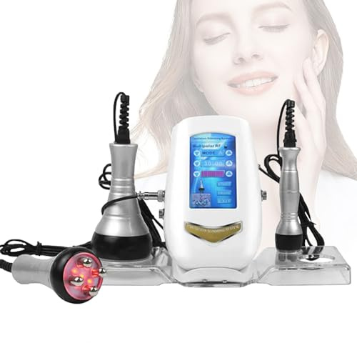 Massaggiatore Anti Cellulite Professionale 3 in 1 Cavitazione 40K Radiofrequenza Viso e Corpo Macchinario Dimagrante con Infrarossi per Glutei Cosce Addome Viso e Schiena, Dispositivo di Antirughe