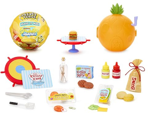 MGA's Miniverse Make It Mini SpongeBob SquarePants - Mini Oggetti da Collezione, Fai da Te, Gioco in Resina, Repliche di Cibo, Non Commestibile, Per Collezionisti e Bambini. Età 8+