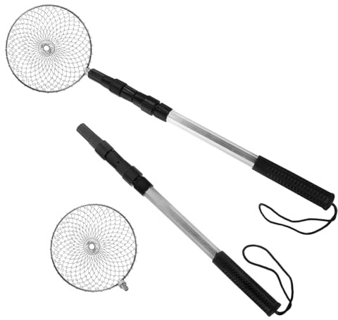 BESPORTBLE 2sets Ice Scoop Stainless Steel Telescopic Beach Sand Shell Scoop Sifter Shovel for Outdoor Sand Toy Play