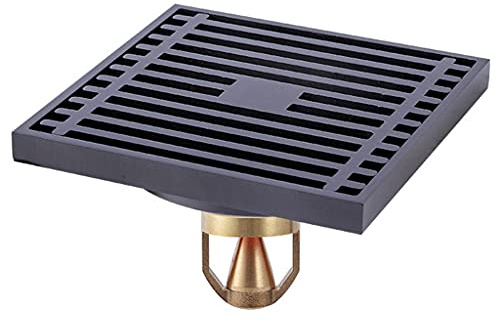 Filtre double couche en laiton pour siphon de sol carré pour cuisine, salle de bain, garage, garage, douche, attrape-cheveux, sous-sol, anti-refoulement carré