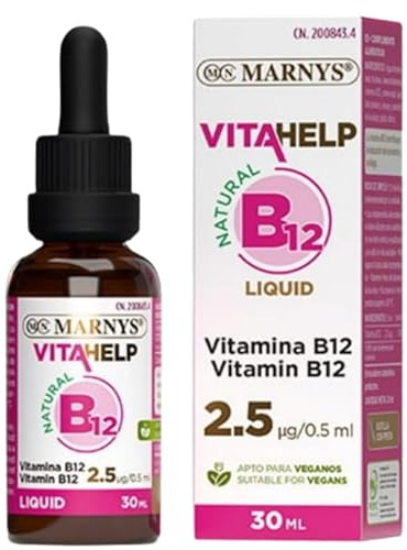 Vitamina B12 Líquida Complemento Alimenticio de Alta Absorción Apoyo Energético, Sistema Nervioso e Inmunitario 30 ml