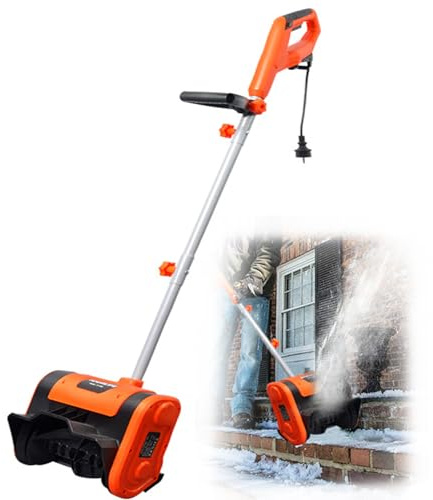Spazzaneve elettrico, 1800 W, pala da neve con filo per patio, terrazza, vialetto