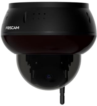 Foscam D8T - 4K 8 MP WLAN Dome Überwachungskamera mit motorisierter PT-Funktion, KI-Personen- und Fahrzeugerkennung, IK10 Vandalismusschutz, WiFi 6, (schwarz)