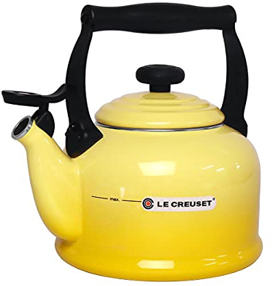 Le Creuset Wasserkessel Tradition, Füllmenge: 2,1 l, Emaillierter Stahl, Citrus, 92000800516000